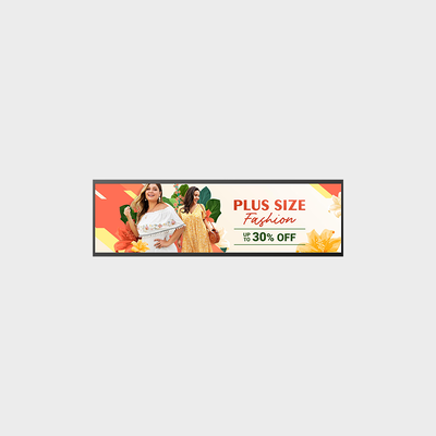 tipo publicidad de la barra 37-inch de la exhibición LCD con el metal lleno Shell del diseño delgado