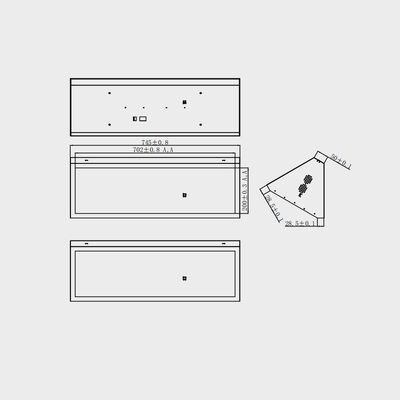 28.6 Tipo de barra de pulgadas pantalla de dos lados Solución de la máquina completa