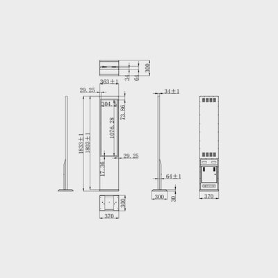 43.9 pulgadas Tipo de barra TFT Display Advertising Machine Vertical Screen Aplicación en interiores y exteriores