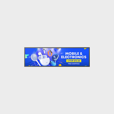 Tipo aplicación comercial al aire libre e interior de la barra de 49,5 pulgadas con soporte TFT LCD