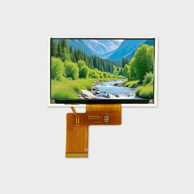 Pequeña solución del LCD de 4,3 pulgadas con brillo de la ayuda 1000nits de la interfaz de 800*480 RGB