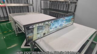 Pantalla LCD tipo barra de 48,5 pulgadas 1920*360 V por uno 500 nits